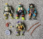 Vintage TMNT 1990s Teenage Mutant Ninja Turtles Figures Lot of 4 + accs