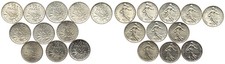 France - 1/2 Franc 1976, 1985, 1986, 1991, 1992, 1994, 1996, 1997, 2000, 2001