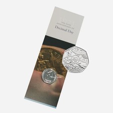 2021 Decimal Day 50p Fifty Pence Coin, Brilliant Uncirculated, Royal Mint