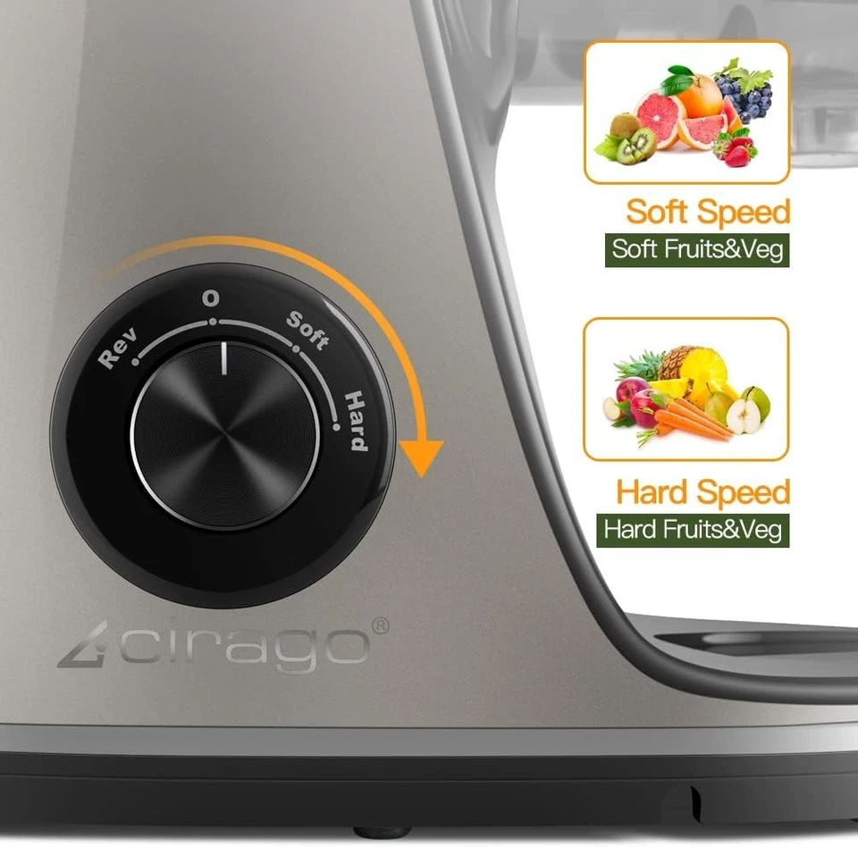 Máquina exprimidora exprimidor de masticación lenta, motor silencioso, exprimidor de prensa en frío Foto 3 de 4