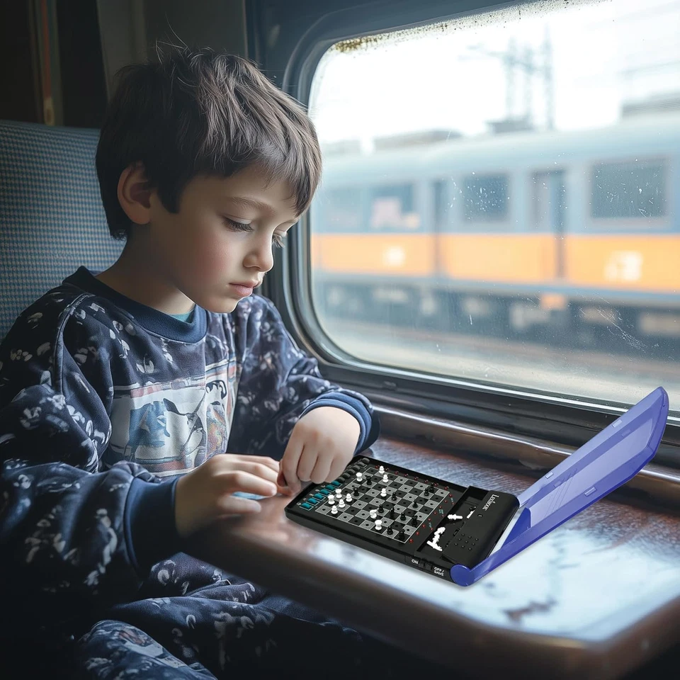 , Set Di Scacchi Elettronico Da Viaggio, 32 Pezzi, 64 Livelli Di Difficoltà, 1 a - Immagine 3 di 4