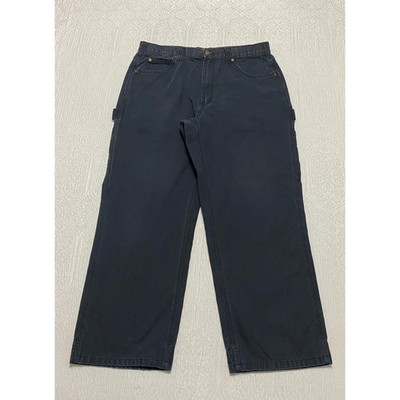 Amazon Essentials Carpenter Pants Men's Size 35×28 Blue Relaxed Fit