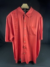 Nat Nast Shirt Size XL 100 Silk Embroidered Bowling Shirt