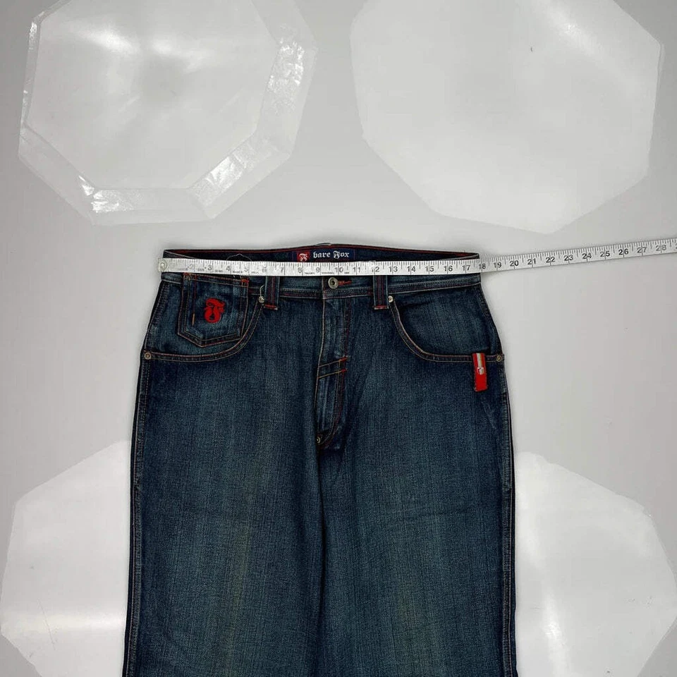 Bare Fox Hip Hop Jeans - 36W 30L Blue Cotton - Image 3 of 4