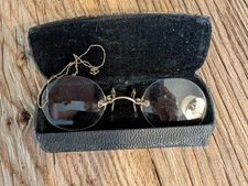 ANTIQUE Yellow Gold Filled VICTORIAN Lorgnette Era Opera Ladys Glasses