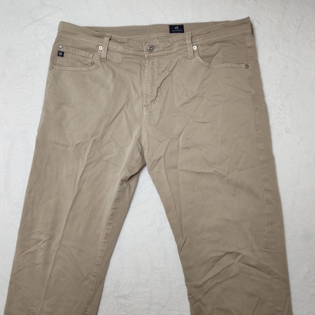 AG Adriano Goldschmied Everett Jeans Mens 38x26 Beige Straight Stretch Denim thumbnail 2