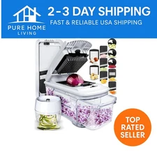 Multipurpose Kitchen Vegetable Chopper with Interchangeable Blades & Accessories