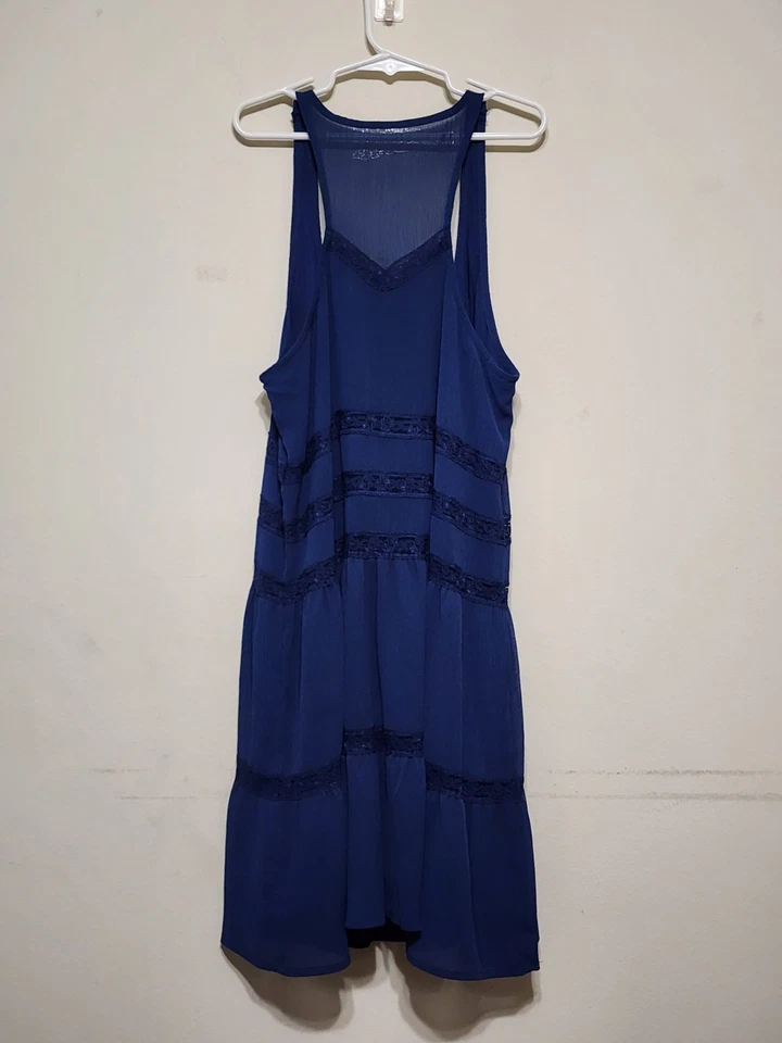 Vestido Razorback Abercrombie Infantil Menina Adolescente Azul Sem Mangas - Tamanho XL - Imagem 2 de 4