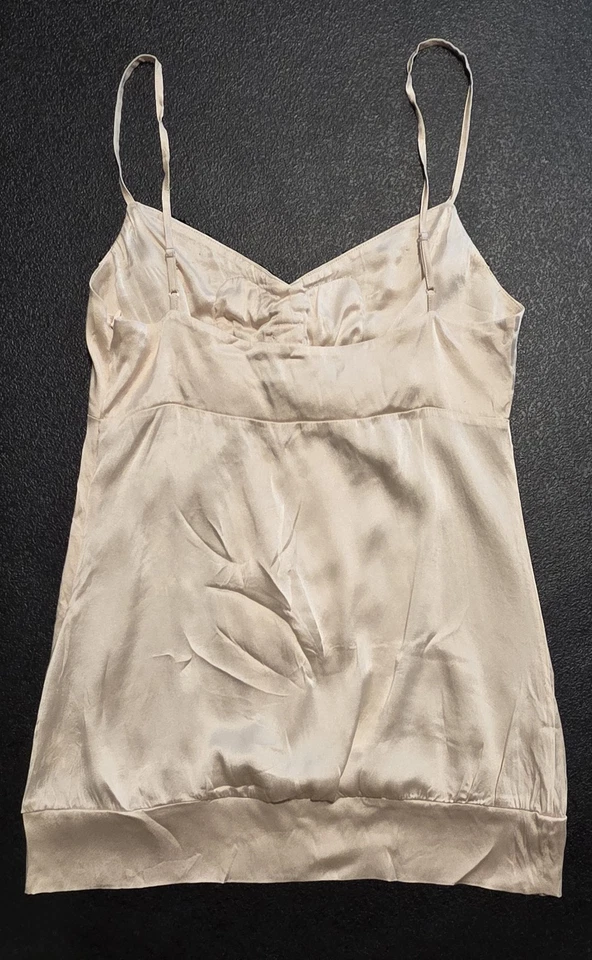 y2k Bebe silk camisole top  with a Sequined bow In Pink - MEDIUM  - Image 3 of 4