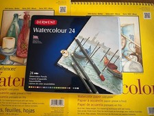 Derwent Watercolour 24 Watercolor Pencil Set and watercolour paper