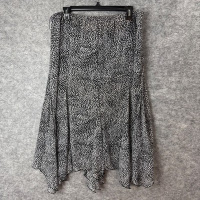 DB Established 1962 Women s Large Black White Polka Dot Midi Skirt Handkerchief