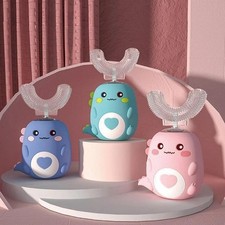 U-shaped Electric Toothbrush 360 Degrees Smart Cartoon Kids silicone Toothbrush