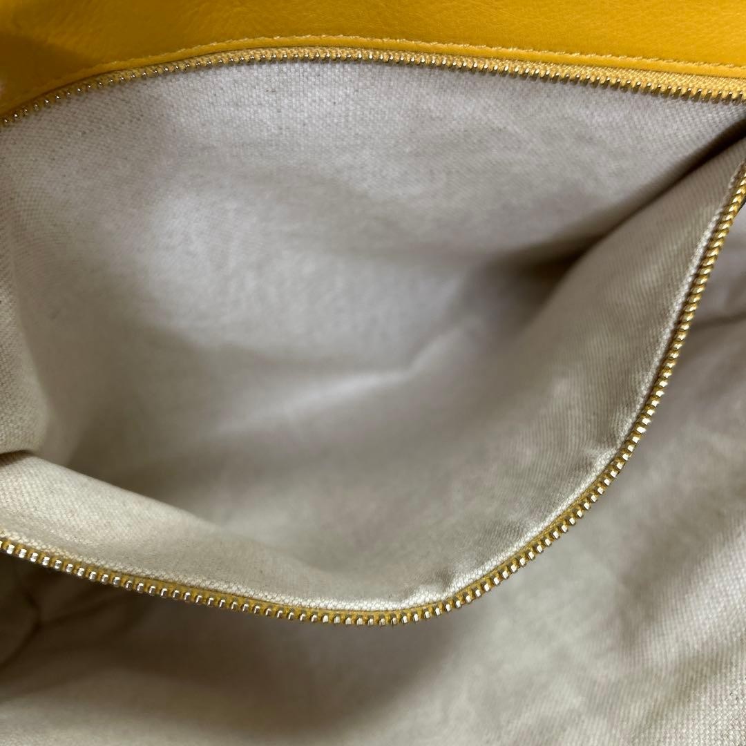 GUCCI Micro GG Patent Leather Tote Bag Yellow Authentic Vintage thumbnail 20