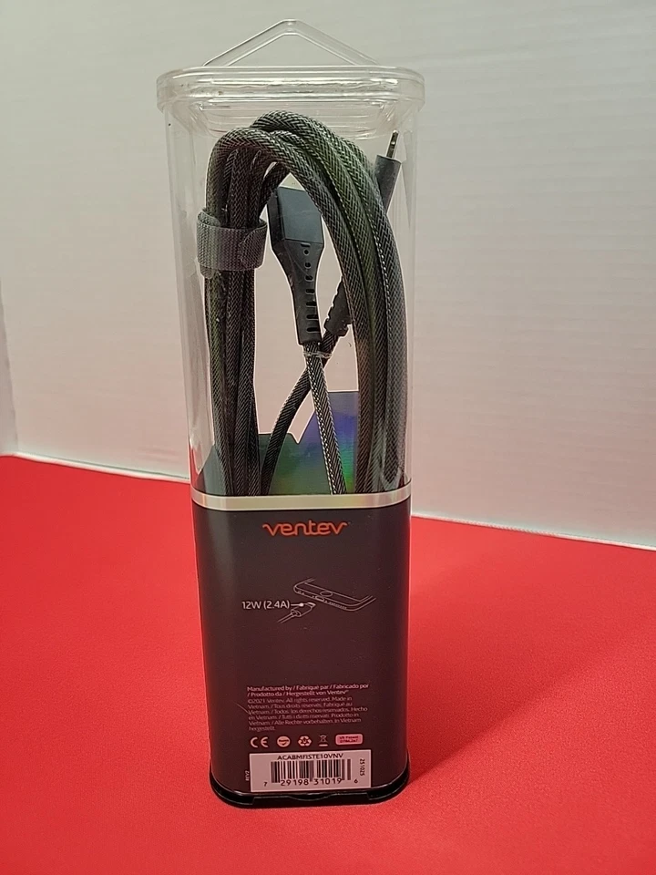 Ventev (10-Ft) ChargeSync USB-A to 8-Pin Alloy Cable - Steel Gray - Image 3 of 4