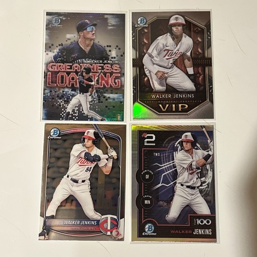 2025 Bowman Walker Jenkins 4 Card Lot Greatness Loading VIP Top 100 Twins