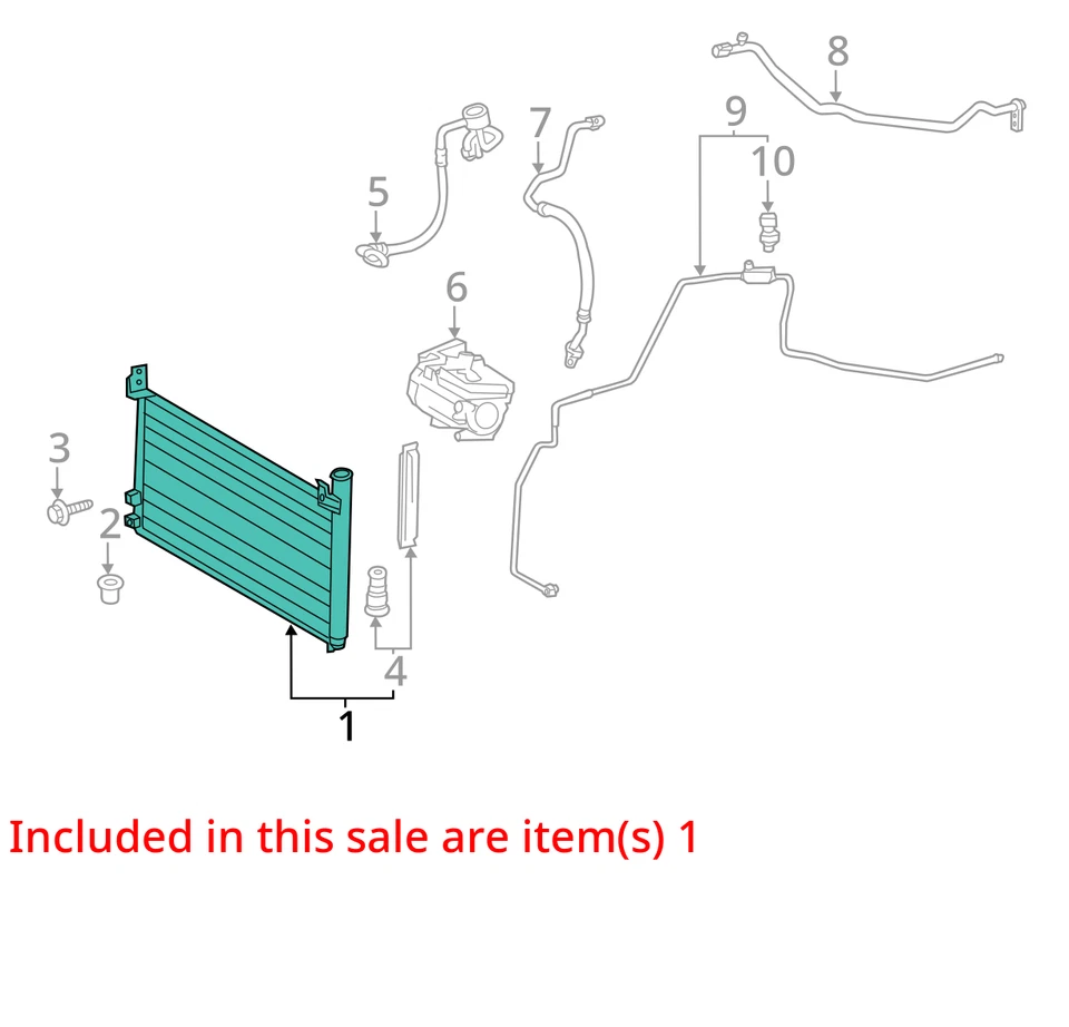 2012-2017 Lexus CT200h AC Condenser 117k OEM - Image 4 of 4