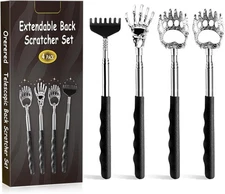 4Pcs Back Scratcher Stocking Stuffers for Men Women Teens, Extendable Hand to Sc
