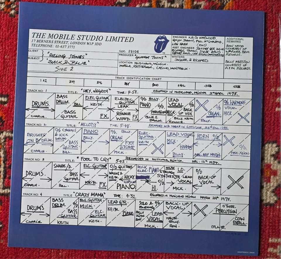 The Rolling Stones | Black & Blue | Bad World | Liquid Filled Vinyl 💎 - Image 4 of 4