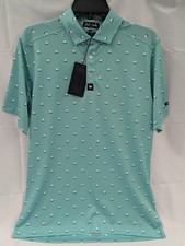 Bad Birdie Pique Polo Aim Point Green Golf Ball Shirt Dusty Jade Men's Sz M New