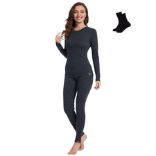 Merino Wool Base Layer Set for Women 100 Merino Wool Thermal Underwear Sets ...