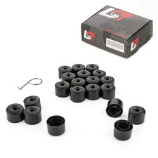 20x Radschrauben Abdeckkappen Sicherungsschraube Set schwarz 17 mm für CITROEN