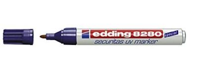 edding Spezialmarker securitas UV marker farblos Schwarzlicht Stift 1,5 bis 3mm