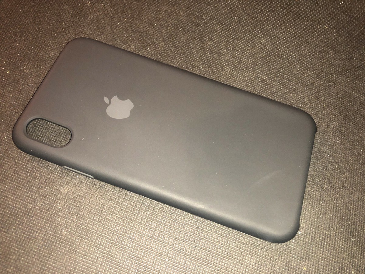 GENUINE Apple Silicone Case for iPhone XS Max MRWE2ZM/A - Black | eBay