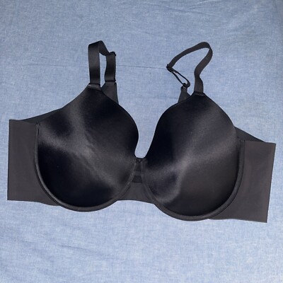 Rare Auden Lightly Lined Full Coverage Vanishing Back Bra Size  46C Black New