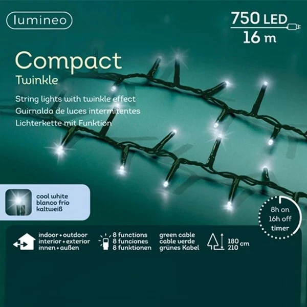 VIKY 10 Luci a LED Con Timer, 3 M, 30 LED, Micro Filo Di Rame