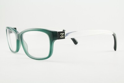 Very Rare Authentic Chanel 3274 c.1447 55mm Green Crystal Glasses