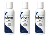 BL Adore Semi-Permanent Haircolor 176 Ocean Blue 4oz X 3 Counts