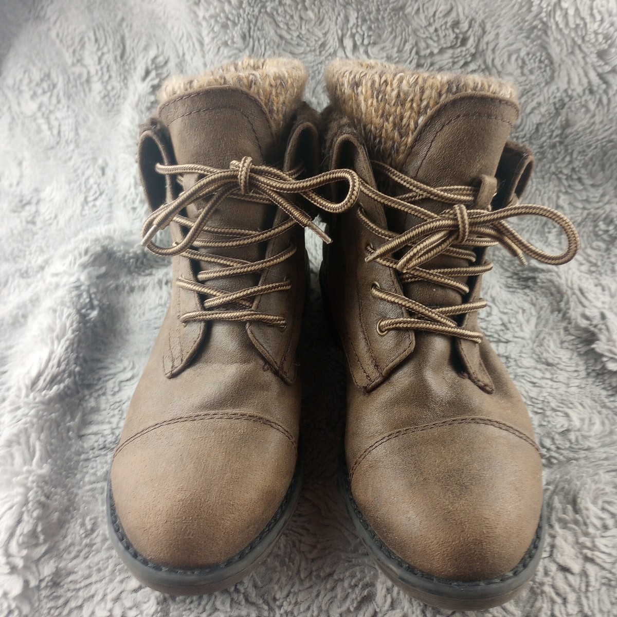 Cliffs by WHITE MOUNTAIN Brown Lace-Up Boots Cliffs by White Mountain Lace-Up Ankle Boot- Hope - QVC.com main image 2