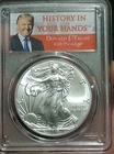 2017 Donald J Trump Silver Eagle $1 First Day Of Issue 1 Of 2000! PCGS MS69