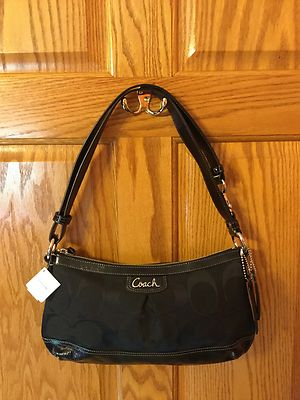 NWT COACH PARK SIGNATURE EW DUFFLE. BLACK. F19731 | eBay