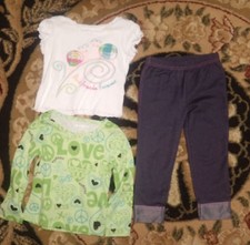 Lot 2T Girls Tops & Blue Jean Jeggins XOXO Okie Dokie  Clean Pet/Smoke Free