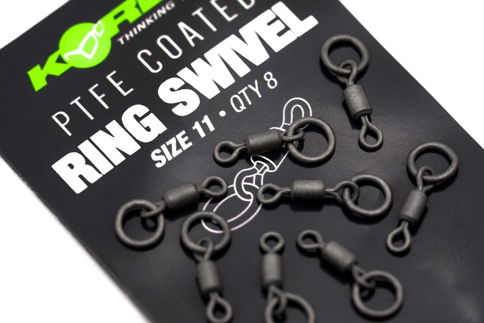 Korda PTFE Ring Swivel - Size 8 - Carp Fishing Terminal Tackle - Free Delivery