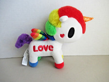 Tokidoki Unicorno LOVE Unicorn Pegasus Plush 8" Rainbow Stuffed Animal