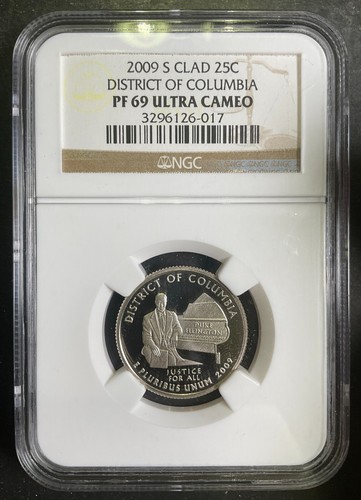 NGC PR69 2009-S District of Columbia Quarter 25c PF69UC Blast White UC c3 - Picture 1 of 2