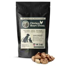 Oregon Trail Treats Freeze Dried Chicken Hearts 2oz - Premium Single Ingredient