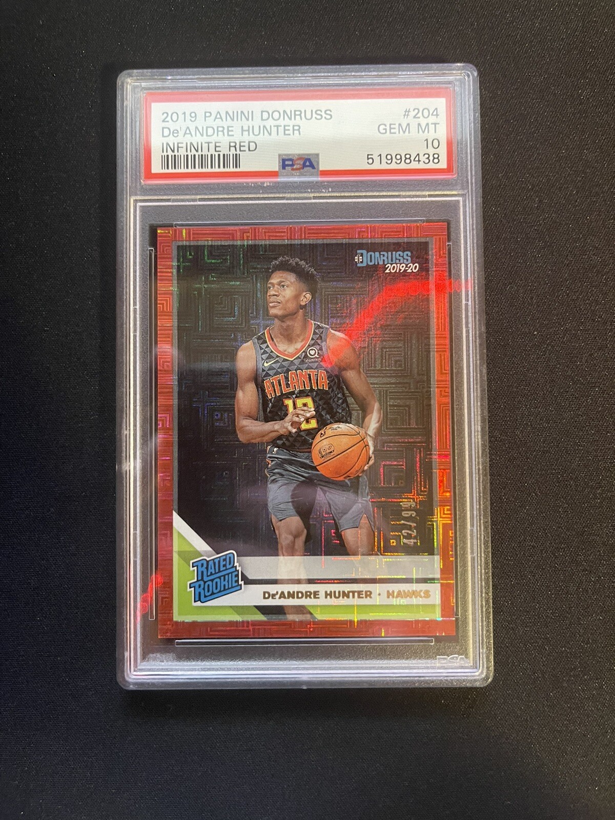 2019-20 DONRUSS INFINITE RED DEANDRE HUNTER    /99