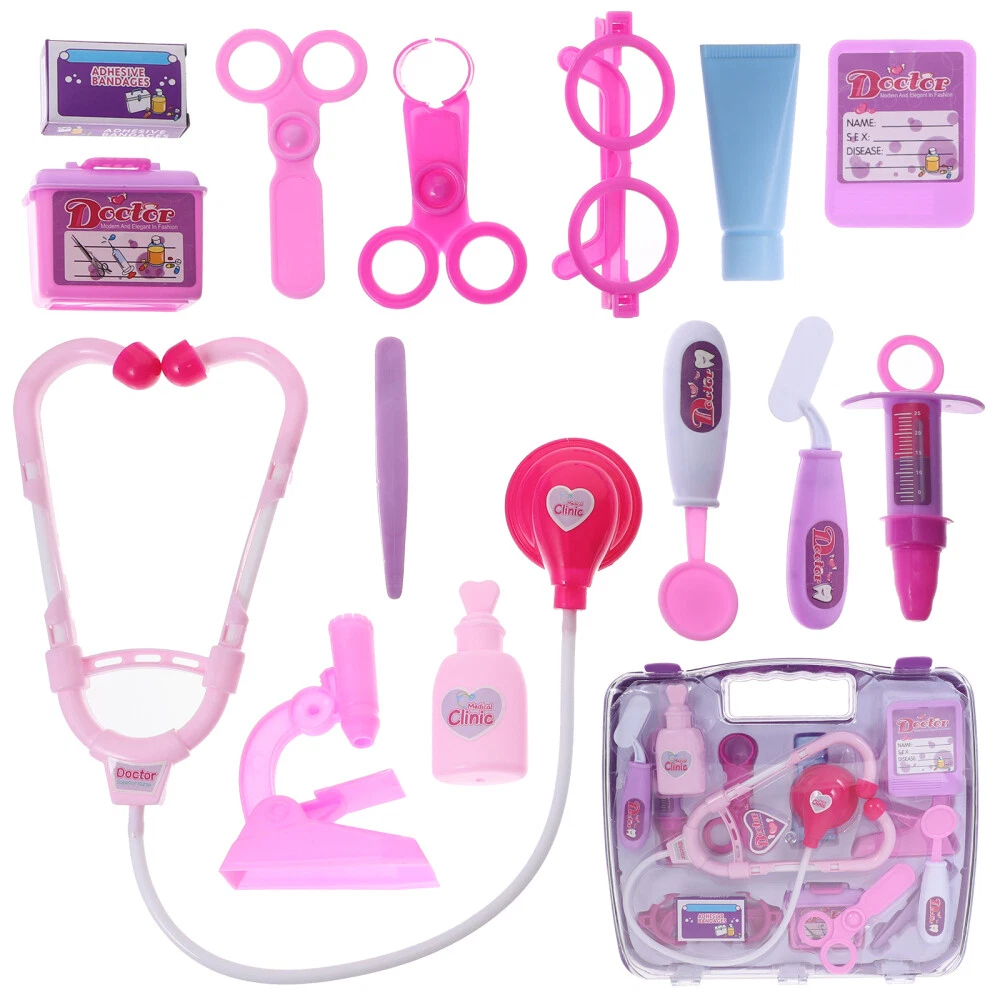 14Pcs Doctors Kit for Children Play Set Kids With Carry Case Doctor Toy