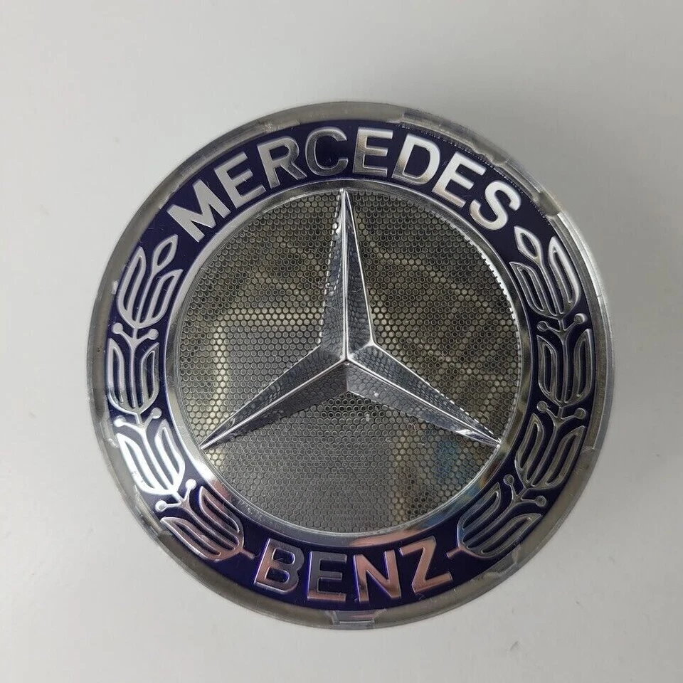 Tampa central de roda 1998-2004 Mercedes-Benz SLK230 azul prata fabricante de equipamento original - Imagem 2 de 3