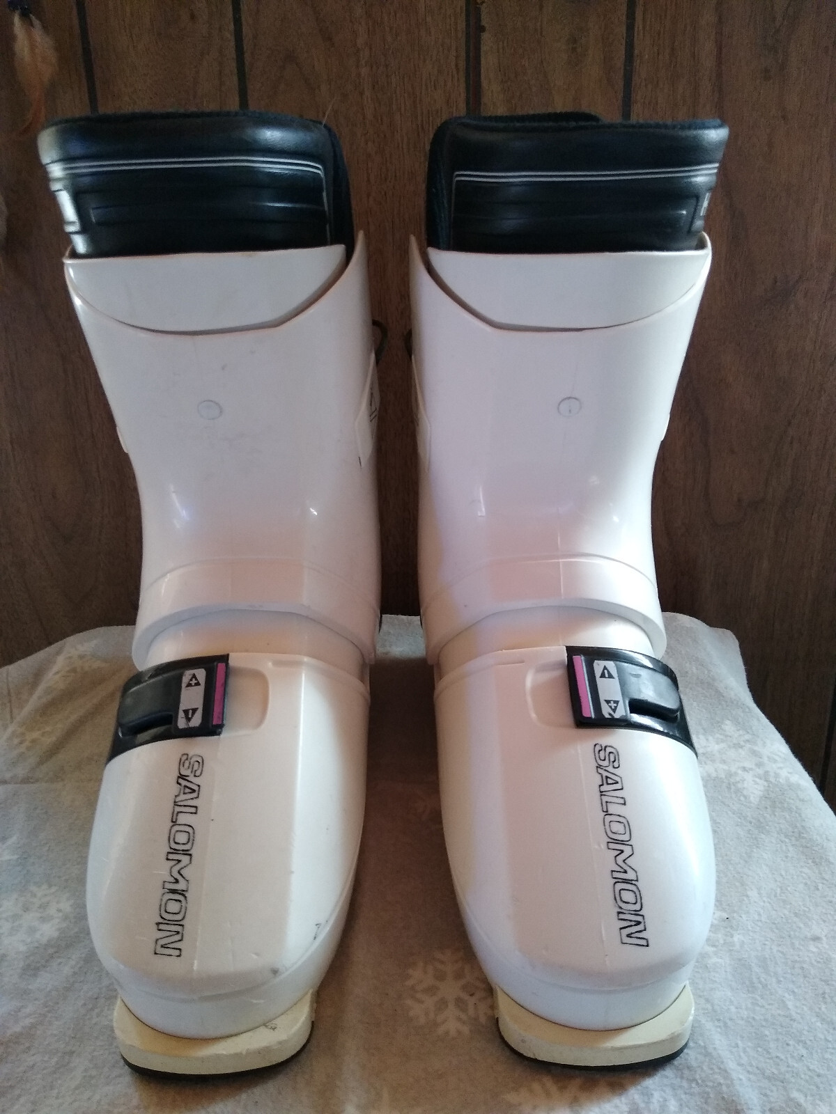 STIVALI DA SCI VINTAGE SALOMON SX62 Bianco Vuoto 325mm Mondopoint 28 5 Made in France