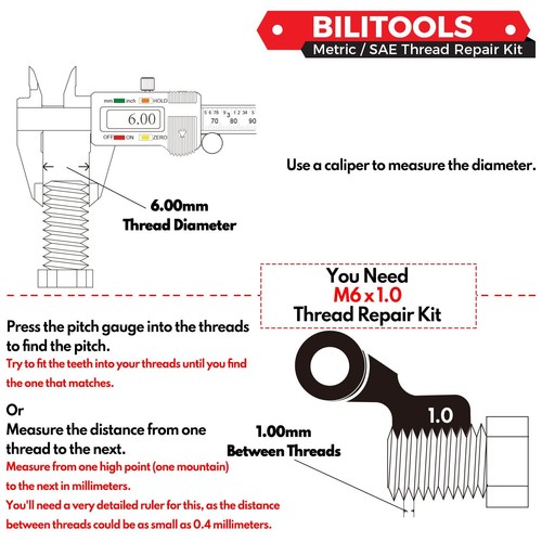1/4-20 Inch Thread Repair Kit HSS Drill Helicoil Repair Kit SAE Metric Tool - Picture 6 of 7