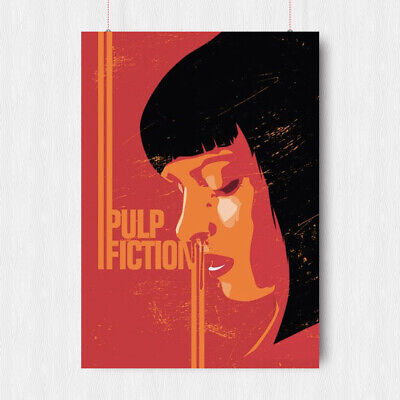 PULP FICTION MOVIE POSTER MIA WALLACE  FILM A3 PRINT IMAGE