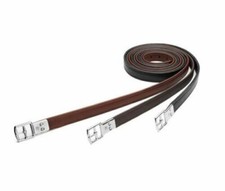STIRRUP LEATHERS Non Stretch Slim Line Brown Black 110cm - 160cm