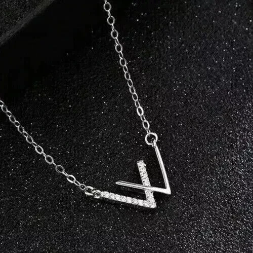 VETEMENTS Bellissimo ciondolo diamante simulato taglio tondo 1 ct placcato oro bianco 14 carati ARGENTO