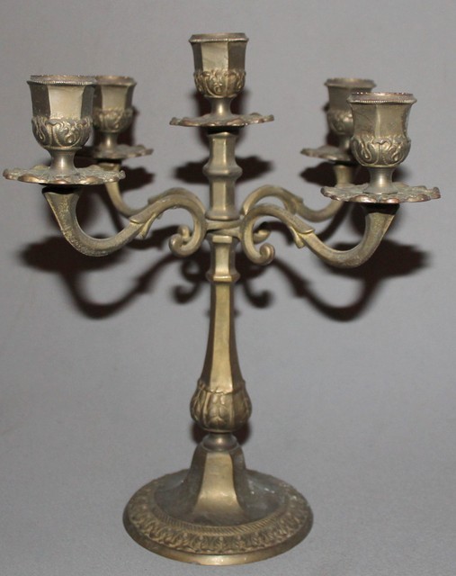 VINTAGE ORNATE BRASS CANDLE HOLDER CANDELABRA eBay