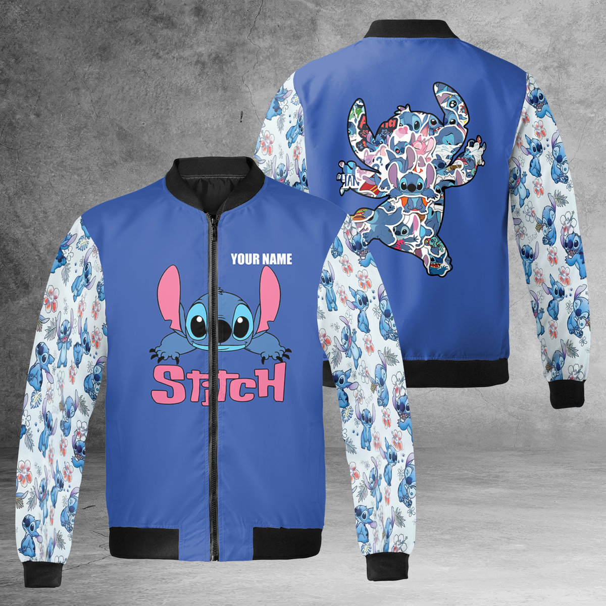 Yuse LINE STITCH NYLON BOMBER JACKET 韓国