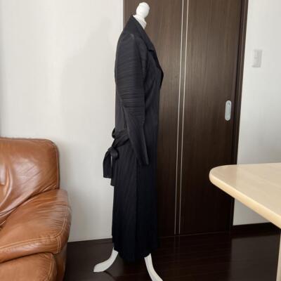 PLEATS PLEASE ISSEY MIYAKE Coat black 4 Used | eBay